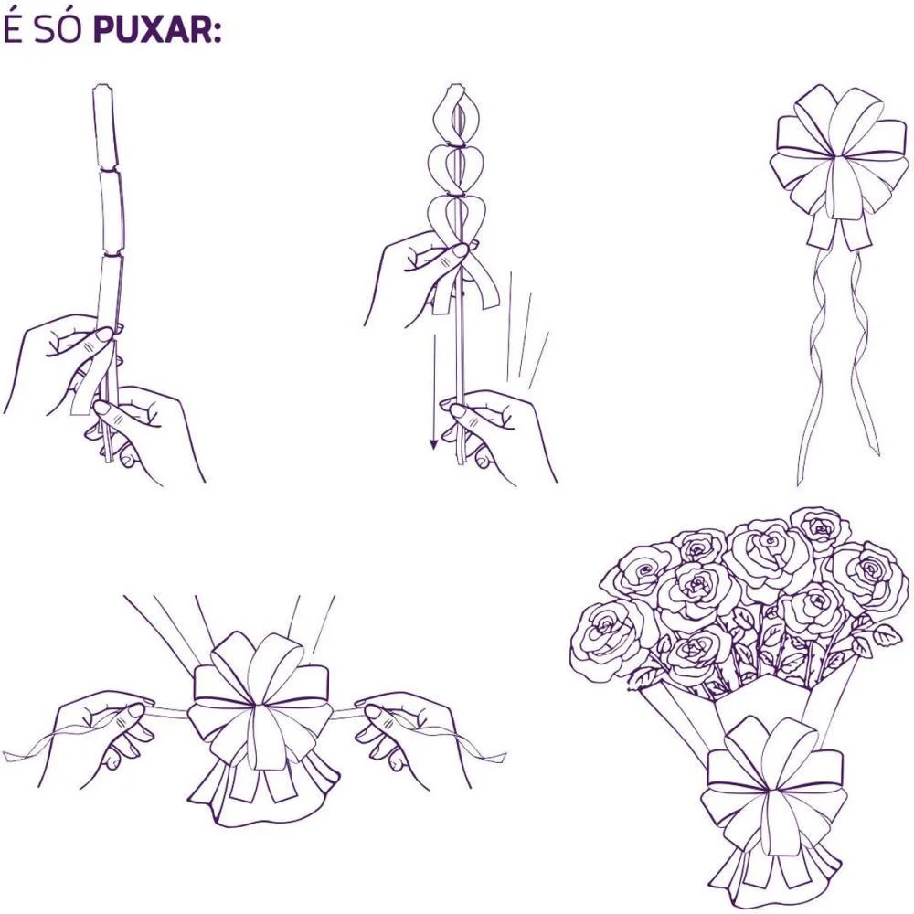 LACO PRONTO LISO 30MMX84CM. FLOR VERMELHA UN/BL EMFESTA (PCT.C/10) - imagem 5