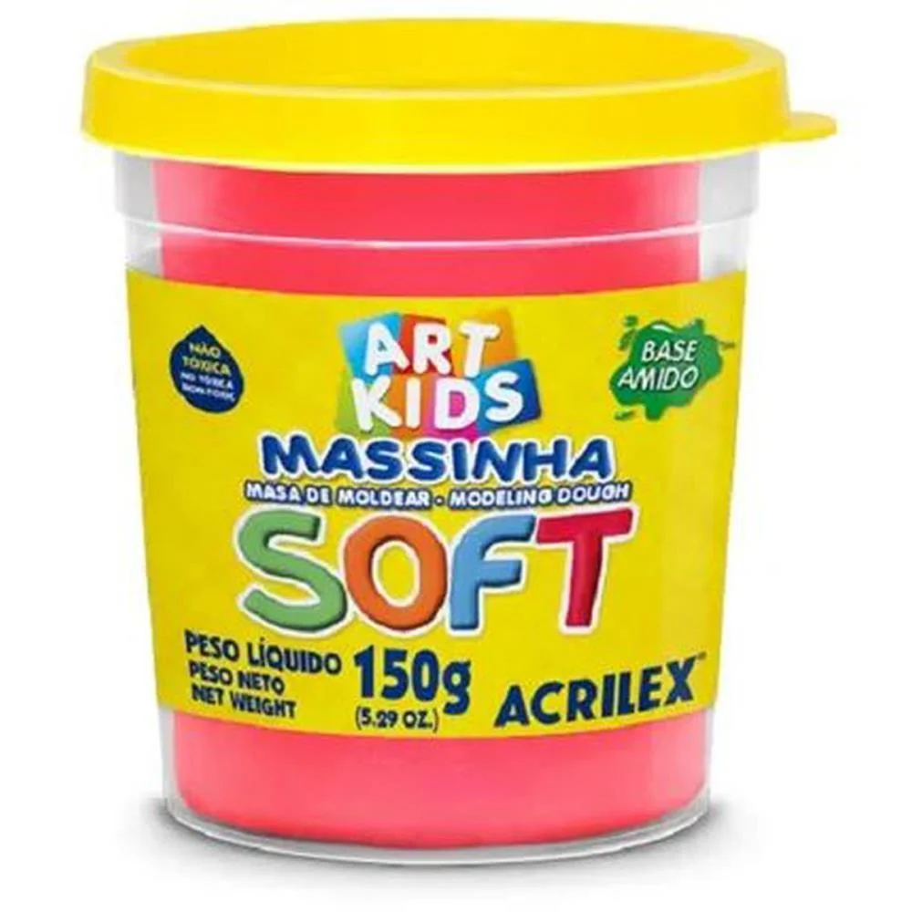 MASSA PARA MODELAR SOFT 150G.VERMELHO BS.AMIDO ACRILEX (POTE) - imagem 3