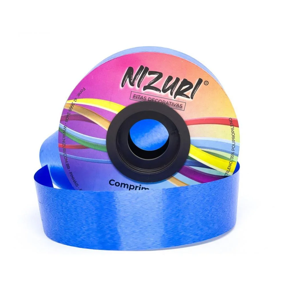 FITA POLI LISA 32MMX50M AZUL NIZURI (ROLO) - imagem 2