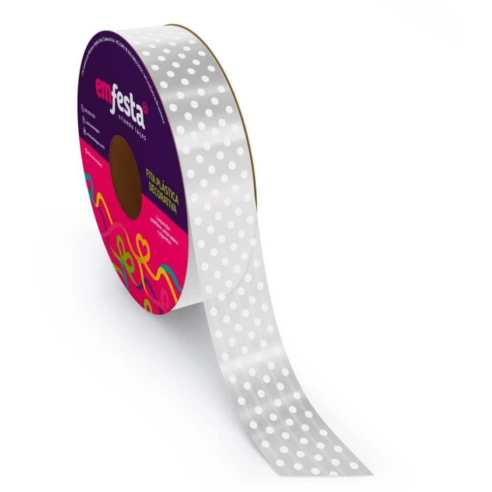 FITA POLI DECORADA 15MMX30M CRISTALLE (S) EMFESTA (PCT.C/10) - imagem 6