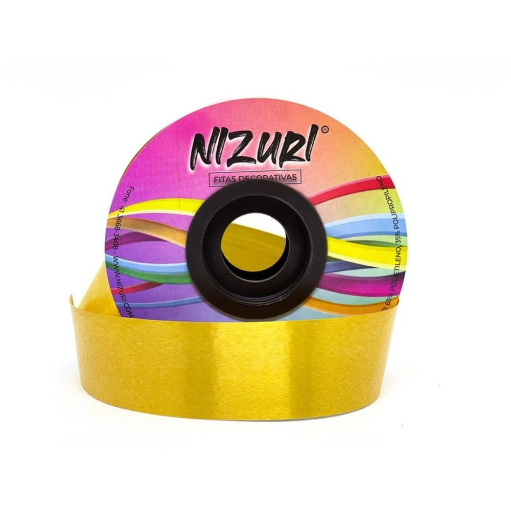 FITA POLI LISA 16MMX50M DOURADO NIZURI (ROLO) - imagem 2