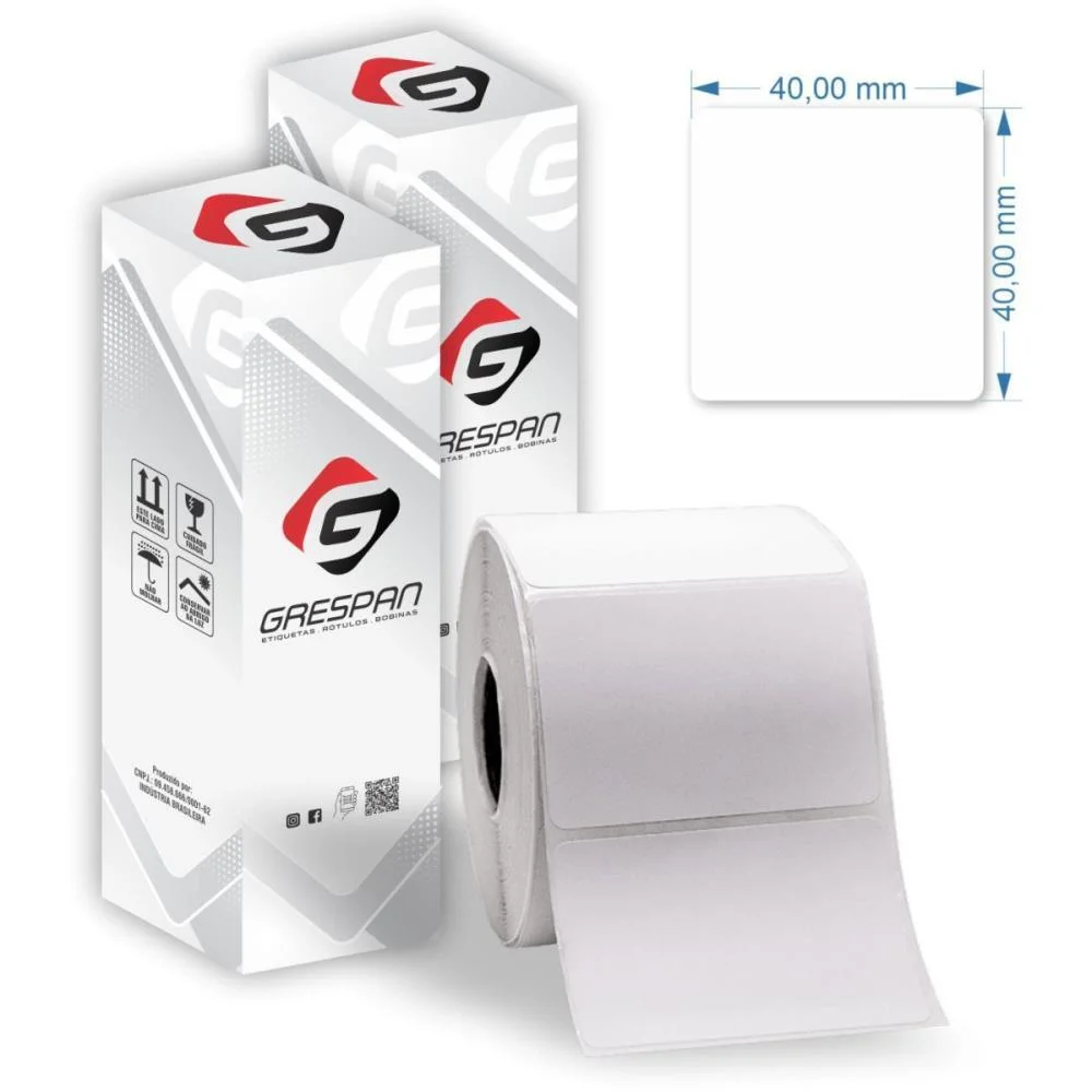 ETIQUETA PARA BALANCA TERMICA ECO 40X40MM 20M 20G GRESPAN (CX.C/06) - imagem 2