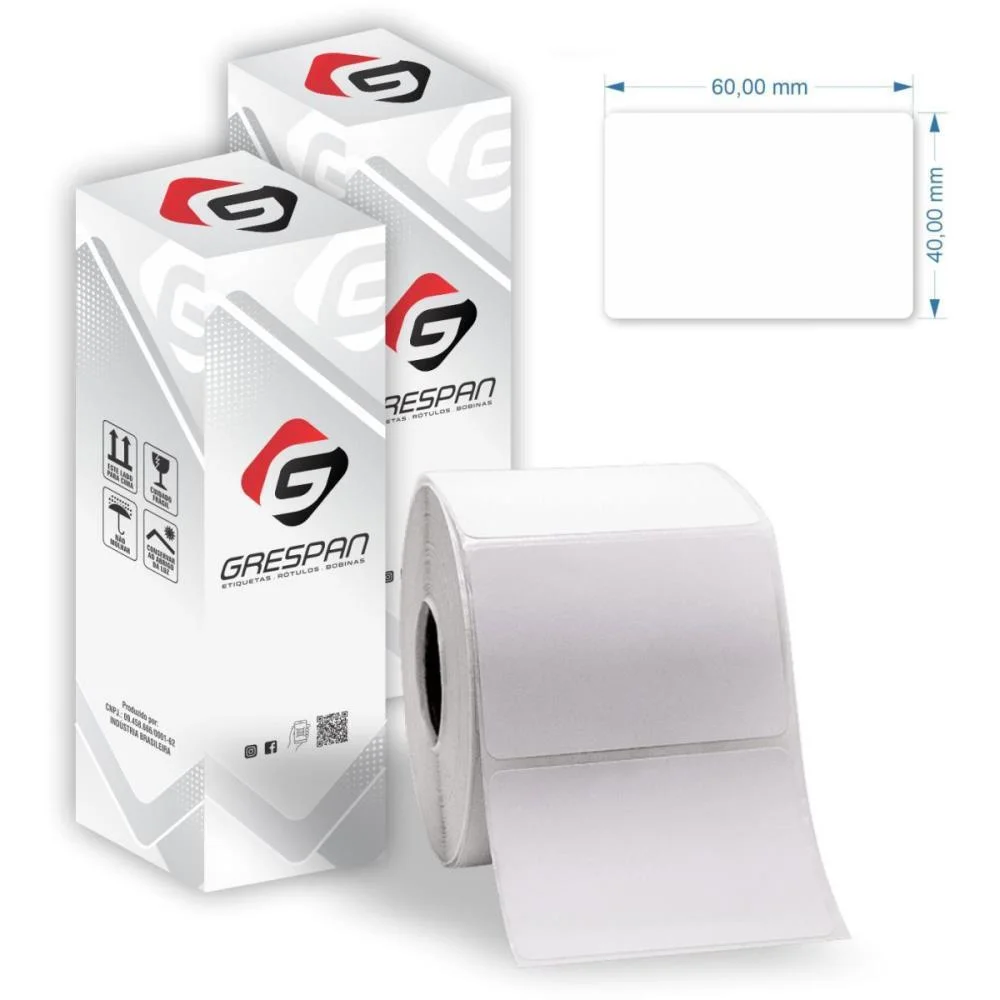 ETIQUETA PARA BALANCA TERMICA ECO 60X40MM 20M 20G GRESPAN (CX.C/04) - imagem 2