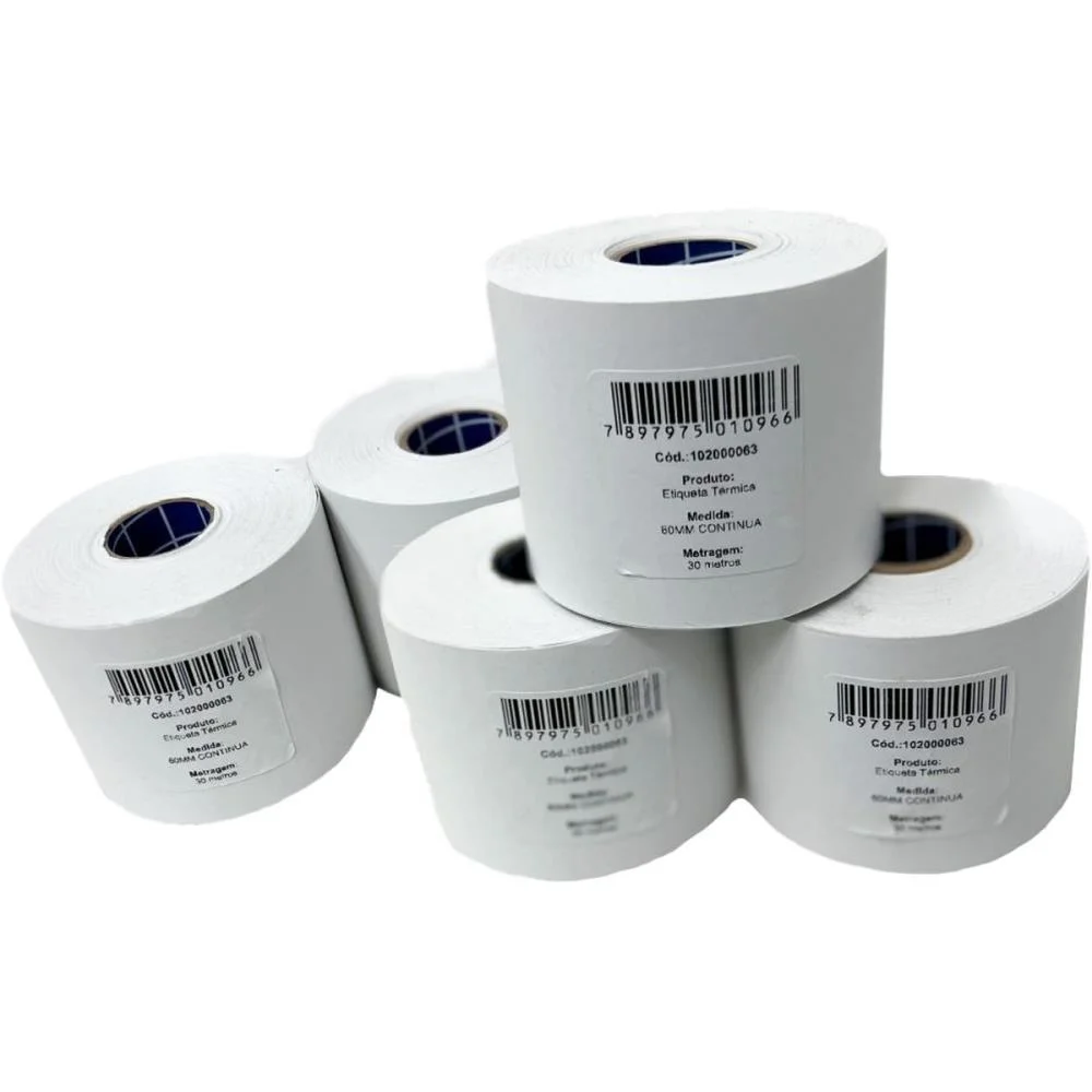 ETIQUETA PARA BALANCA TERMICA 60MM 30M CONTÍNUA RIO BRANCO BOBINAS (CX.C/36) - imagem 2