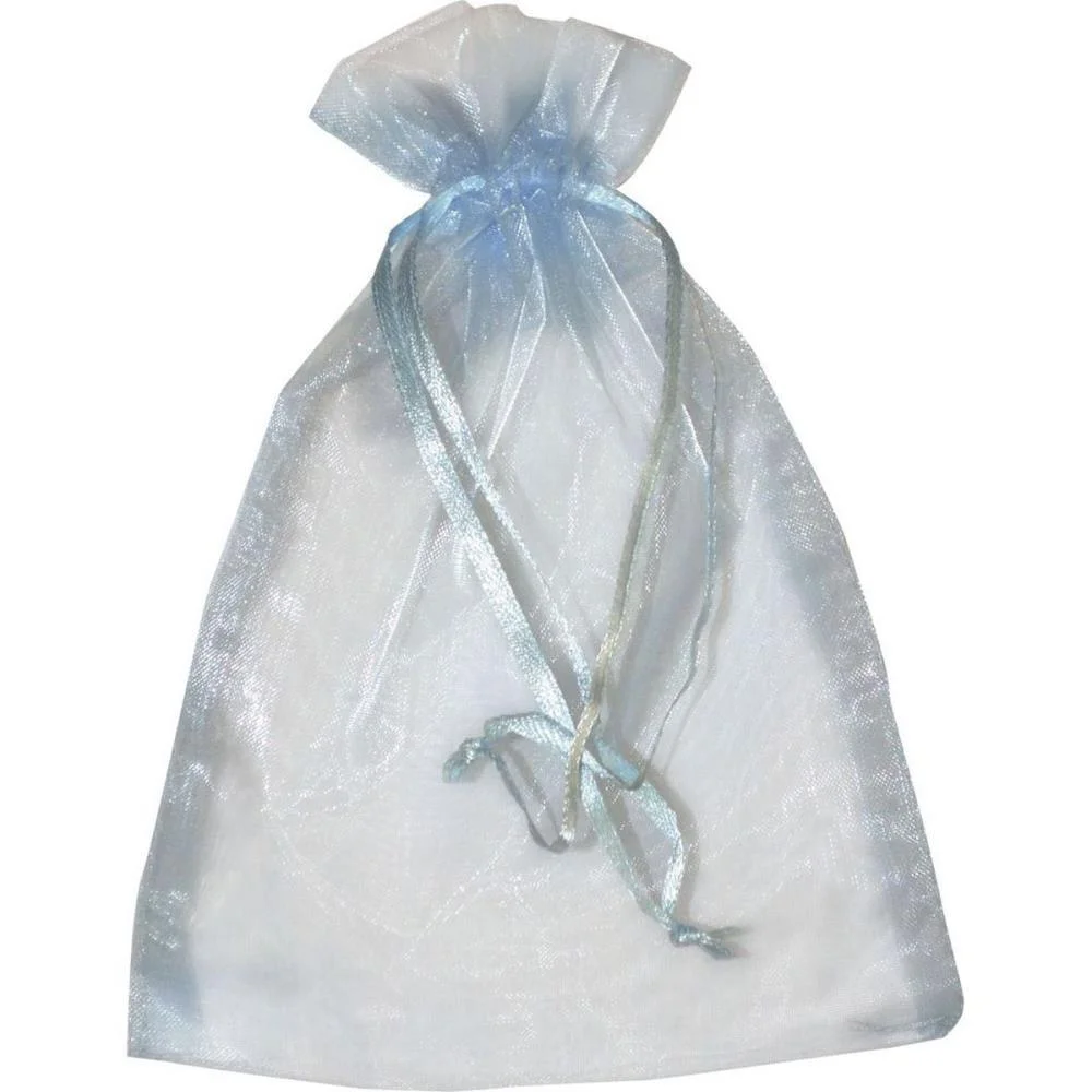 SACO DE ORGANZA AZUL BEBE 10X15CM KIT (PCT.C/10) - imagem 2