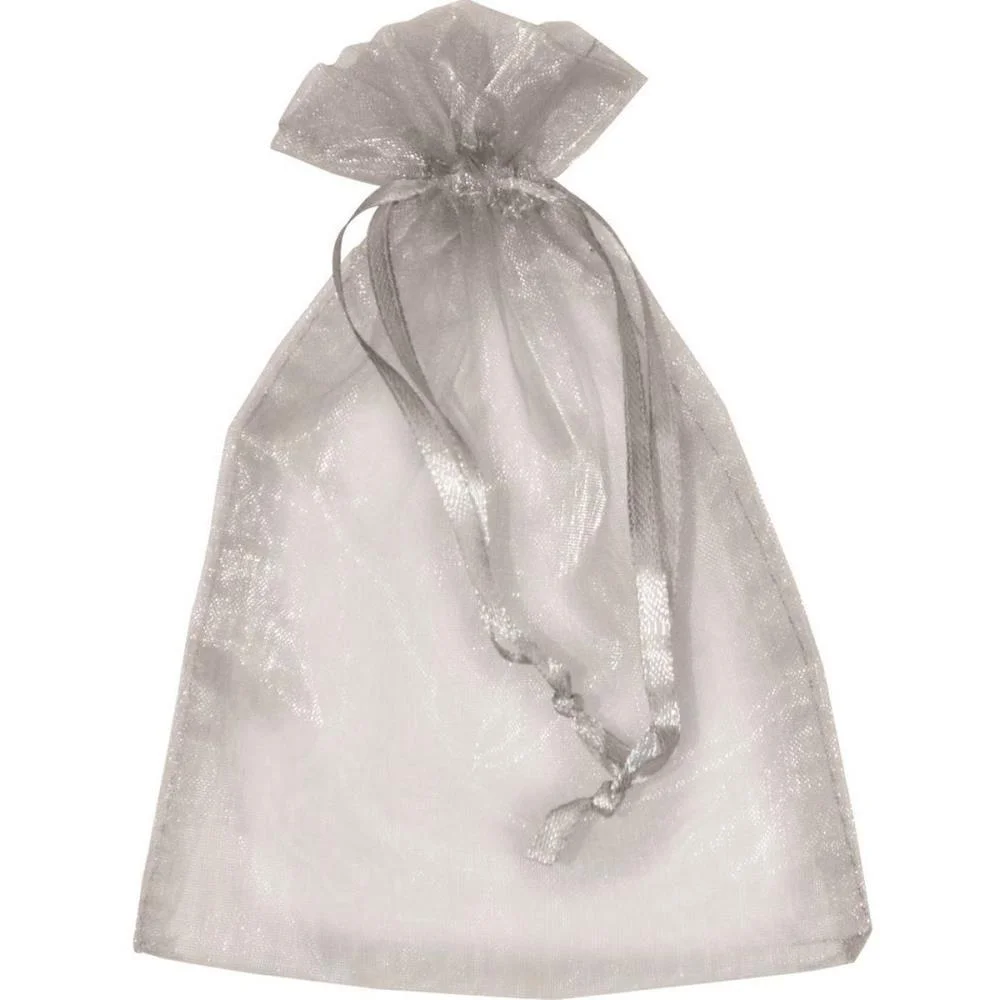 SACO DE ORGANZA PRATA 10X15CM KIT (PCT.C/10) - imagem 3