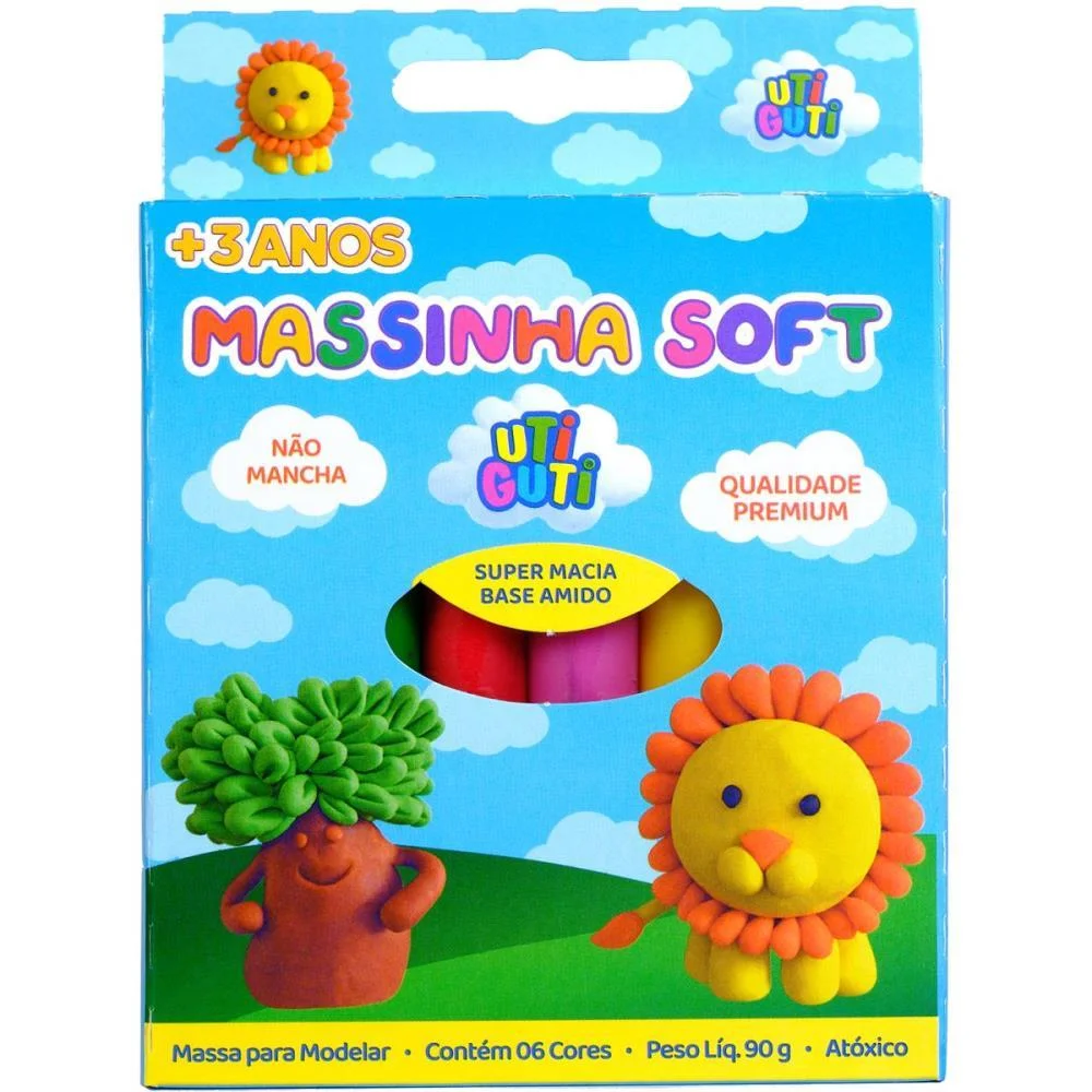 MASSA PARA MODELAR UTIGUTI GLITTER 90G 6CORES CANSON (PCT.C/12) - imagem 3