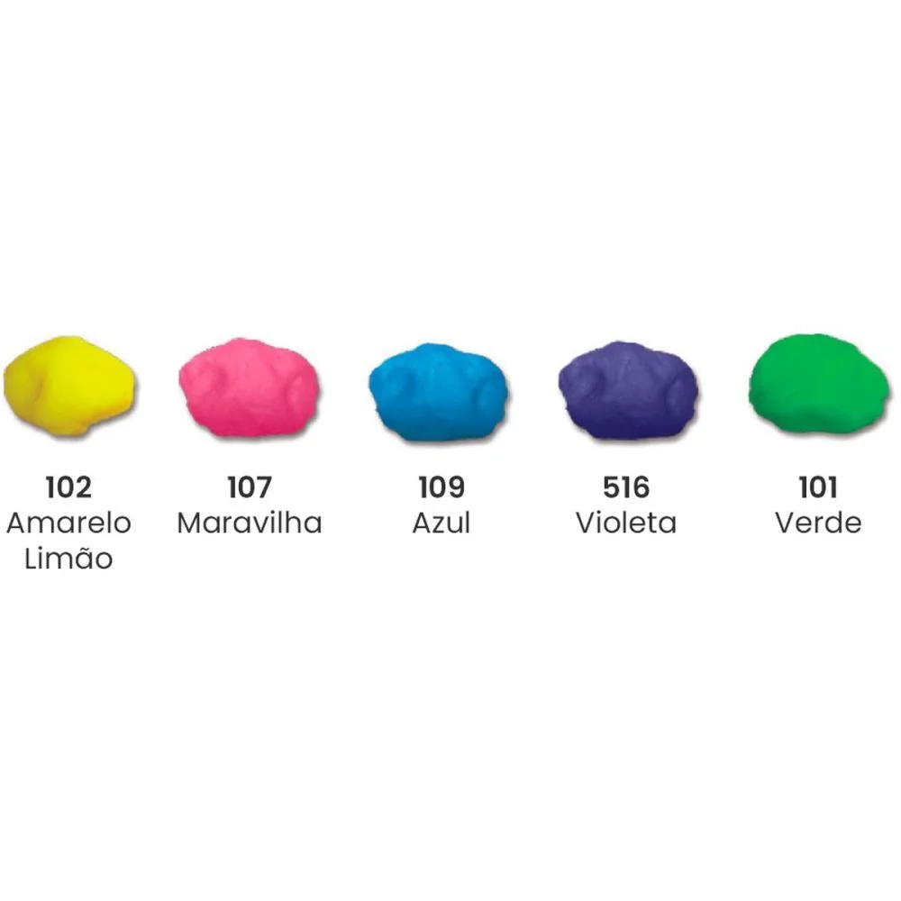 MASSA PARA MODELAR SOFT 325G C/05 CORES ACRILEX (CX./06) - imagem 4