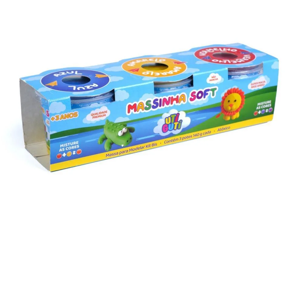 MASSA PARA MODELAR UTIGUTI POTE 140G KIT C/3CORES CANSON (KIT) - imagem 4