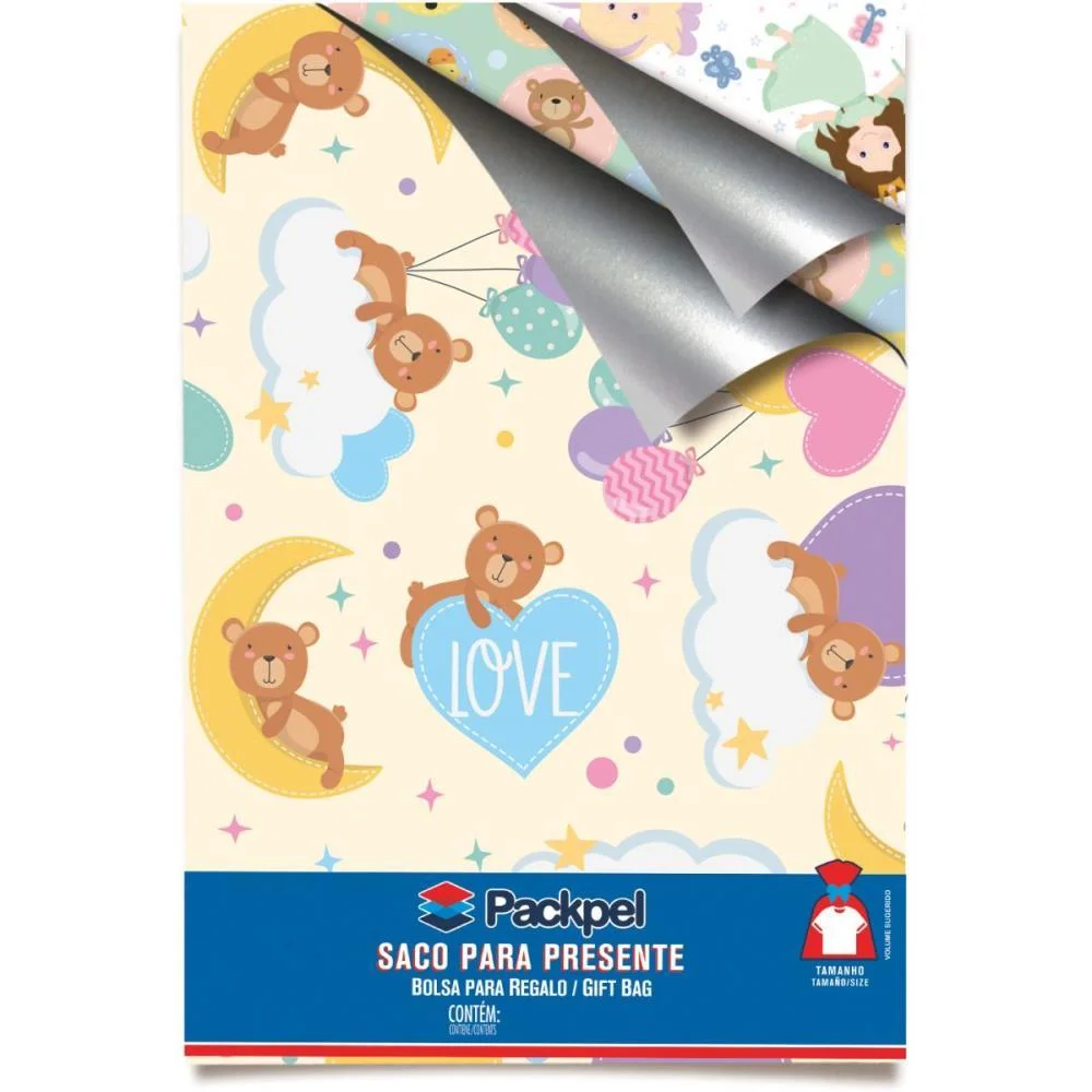 SACO METALIZADO 30X45CM BEBE SORTIDOS 30X44CM PACKPEL (PCT.C/100) - imagem 2