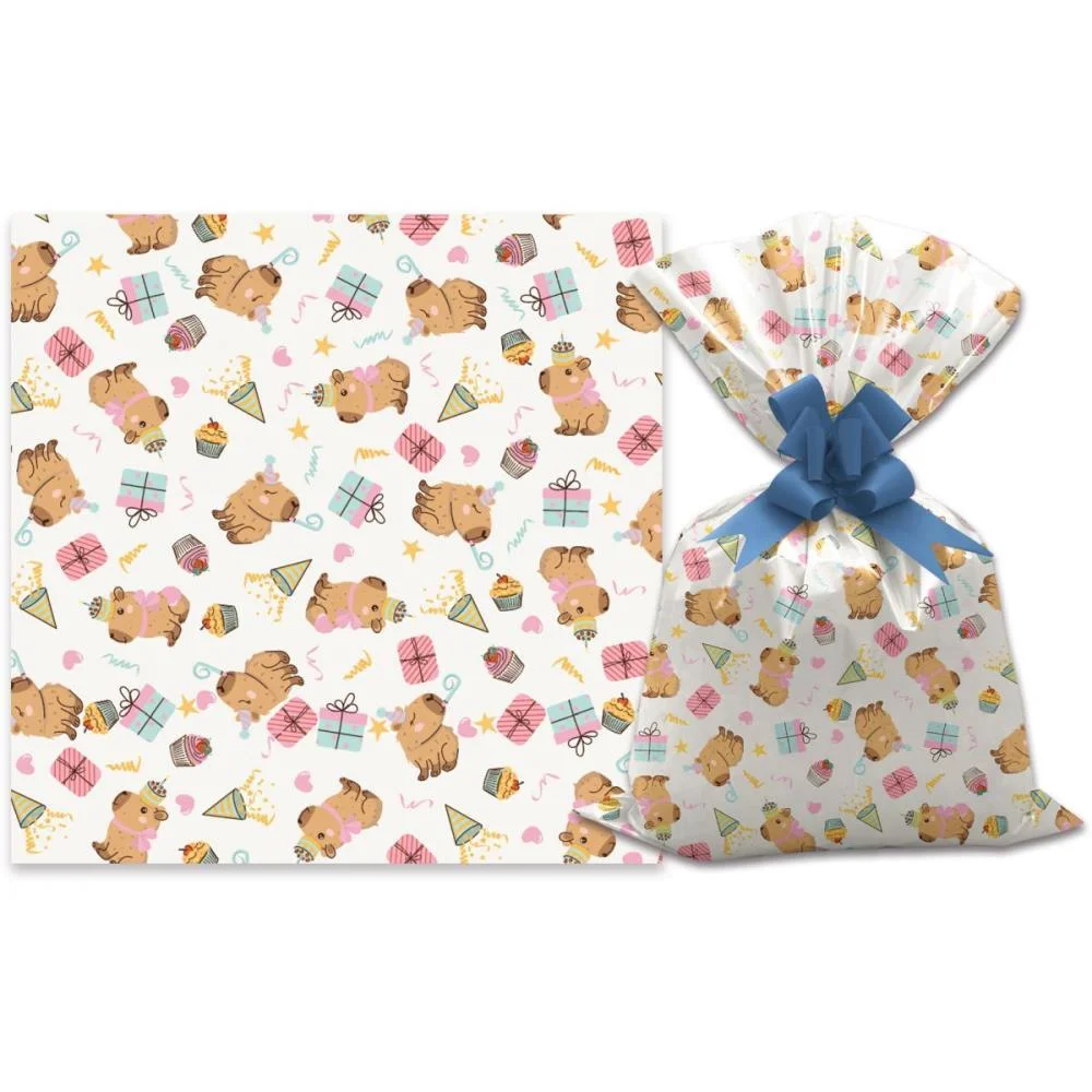 SACO METALIZADO 30X45CM CAPIVARAS 30X45CM GALA EMBALAGENS (PCT.C/50) - imagem 3