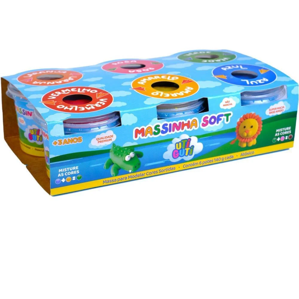 MASSA PARA MODELAR POTE 140G. KIT C/6 CORES CANSON (KIT) - imagem 2