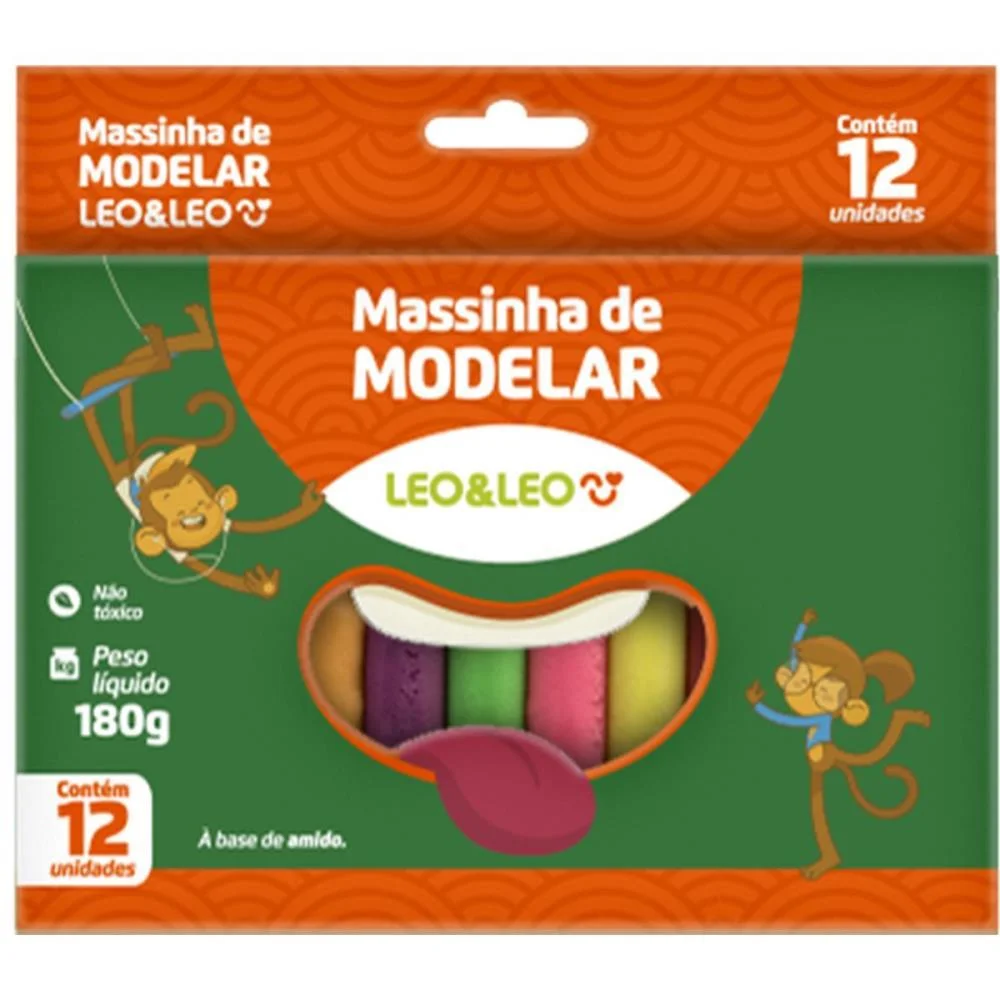 MASSA PARA MODELAR LEO E LEO 12 CORES LEONORA (PCT.C/12) - imagem 2
