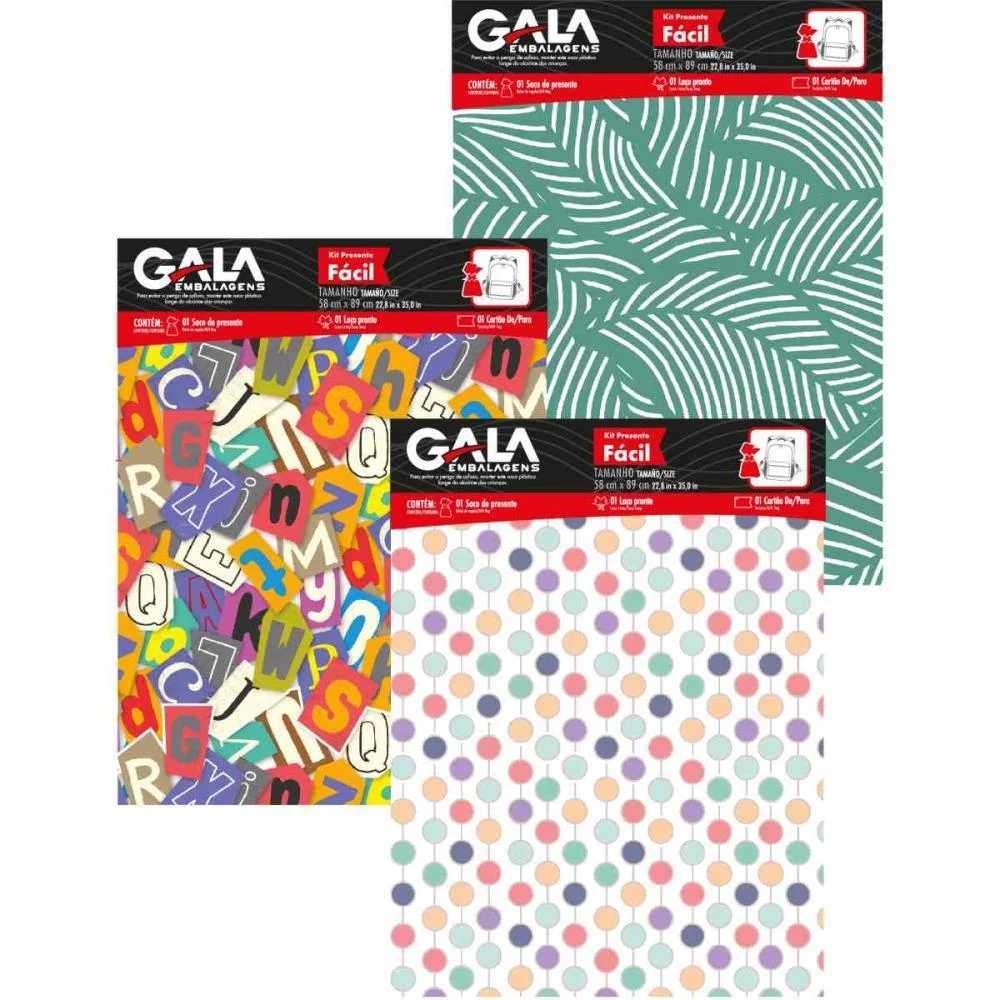 SACO METALIZADO 60X90CM SACO+LACO 58X89CM SORT.BL.C/1U GALA EMBALAGENS (PCT.C/20) - imagem 3