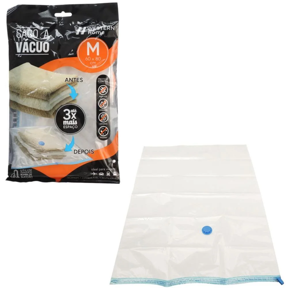 SACO PARA ARMAZENAGEM SACO A VÁCUO M 60X80CM WESTERN (UNIDADE) - imagem 5