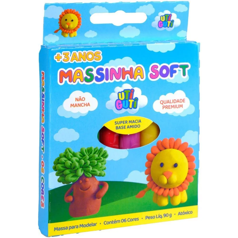 MASSA PARA MODELAR SOFT UTIGUTI ESTOJO 90G 6CORES CANSON (PCT.C/12) - imagem 5