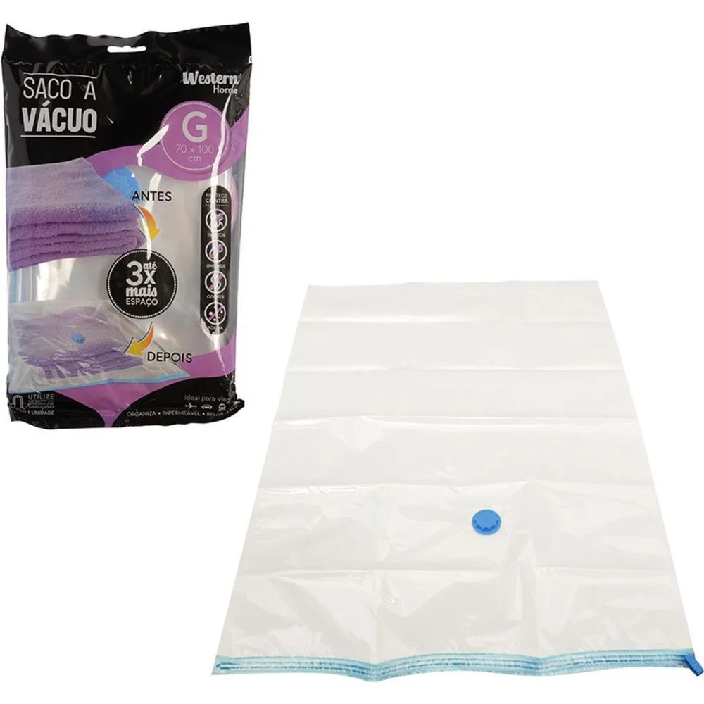 SACO PARA ARMAZENAGEM SACO A VÁCUO G 70X100CM WESTERN (UNIDADE) - imagem 5
