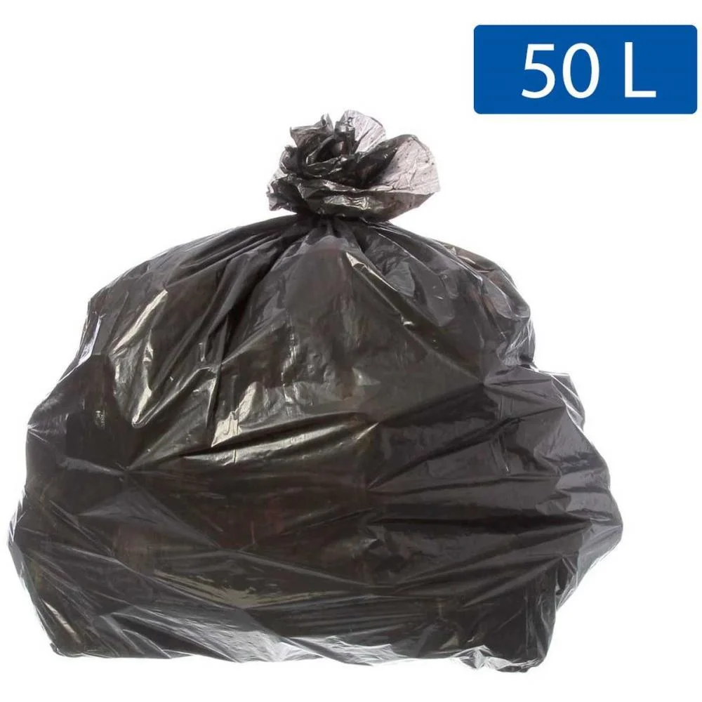 SACO PARA LIXO 50L PRETO 63X80CM 5 MICRAS ECOPLAN (PCT.C/100) - imagem 2