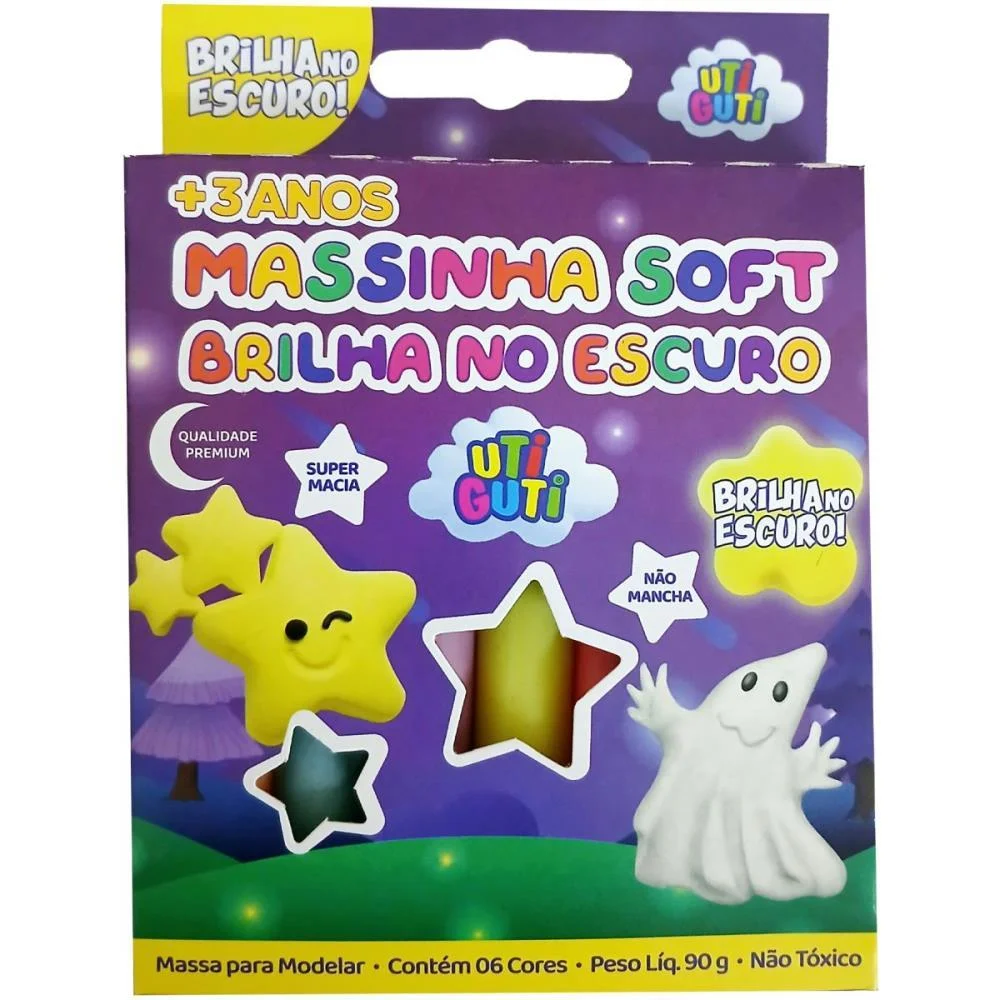 MASSA PARA MODELAR UTIGUTI 6CORES BRILHA NO ESCUR CANSON (UNIDADE) - imagem 2