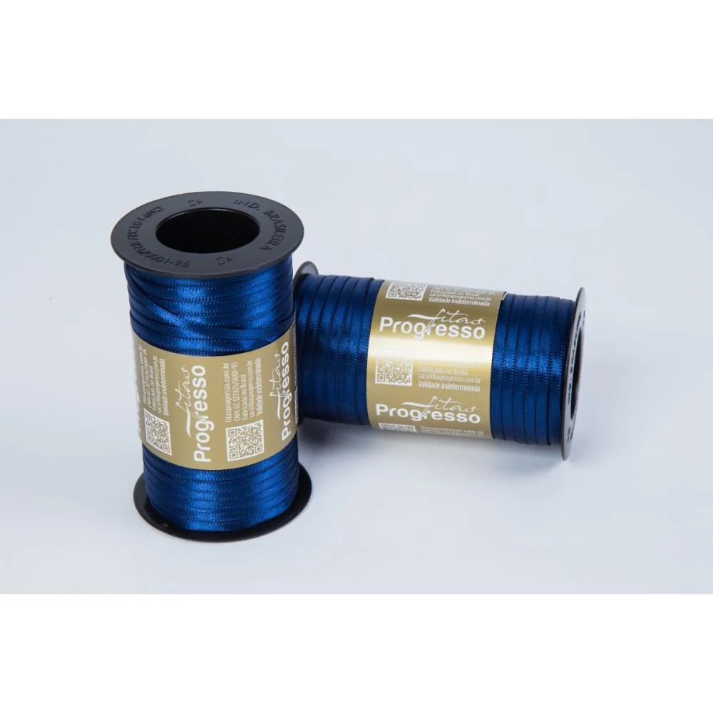 FITA DE CETIM 4MM 100M. MARINHO DUPLO T900 FITAS PROGRESSO (UNIDADE) - imagem 2