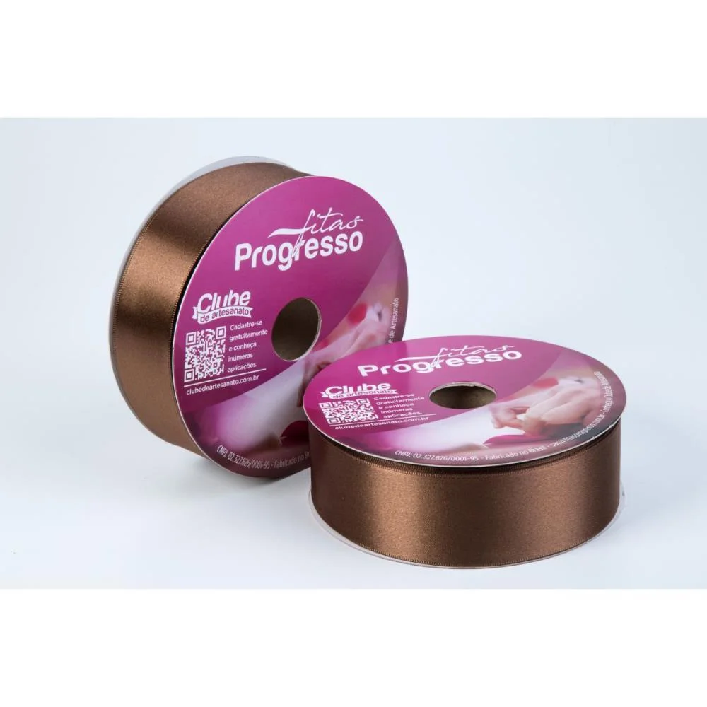 FITA DE CETIM 38MM 50M. MARROM 391 FITAS PROGRESSO (ROLO) - imagem 2