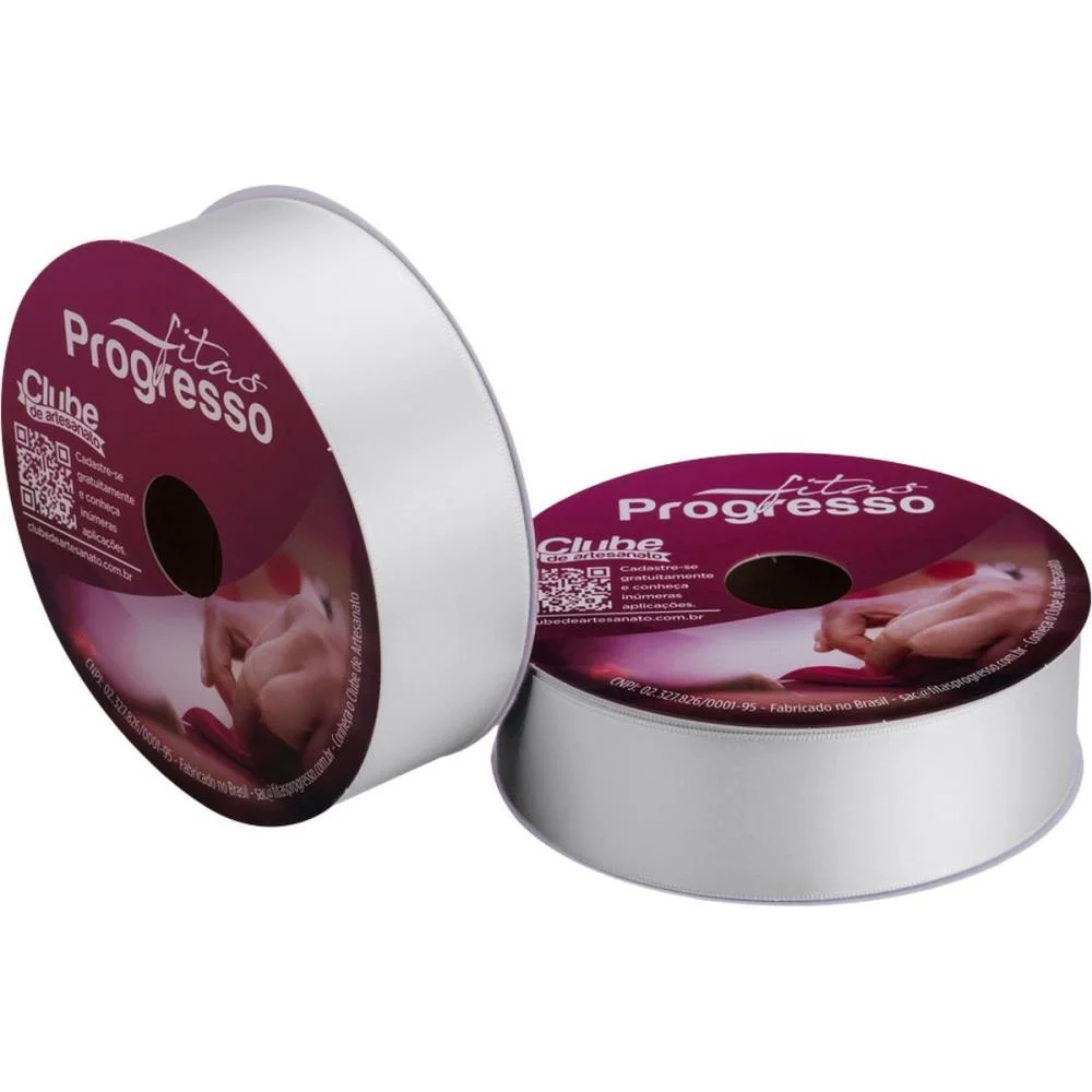 FITA DE CETIM 38MM 50M. CINZA CLARO 2028 FITAS PROGRESSO (ROLO) - imagem 3
