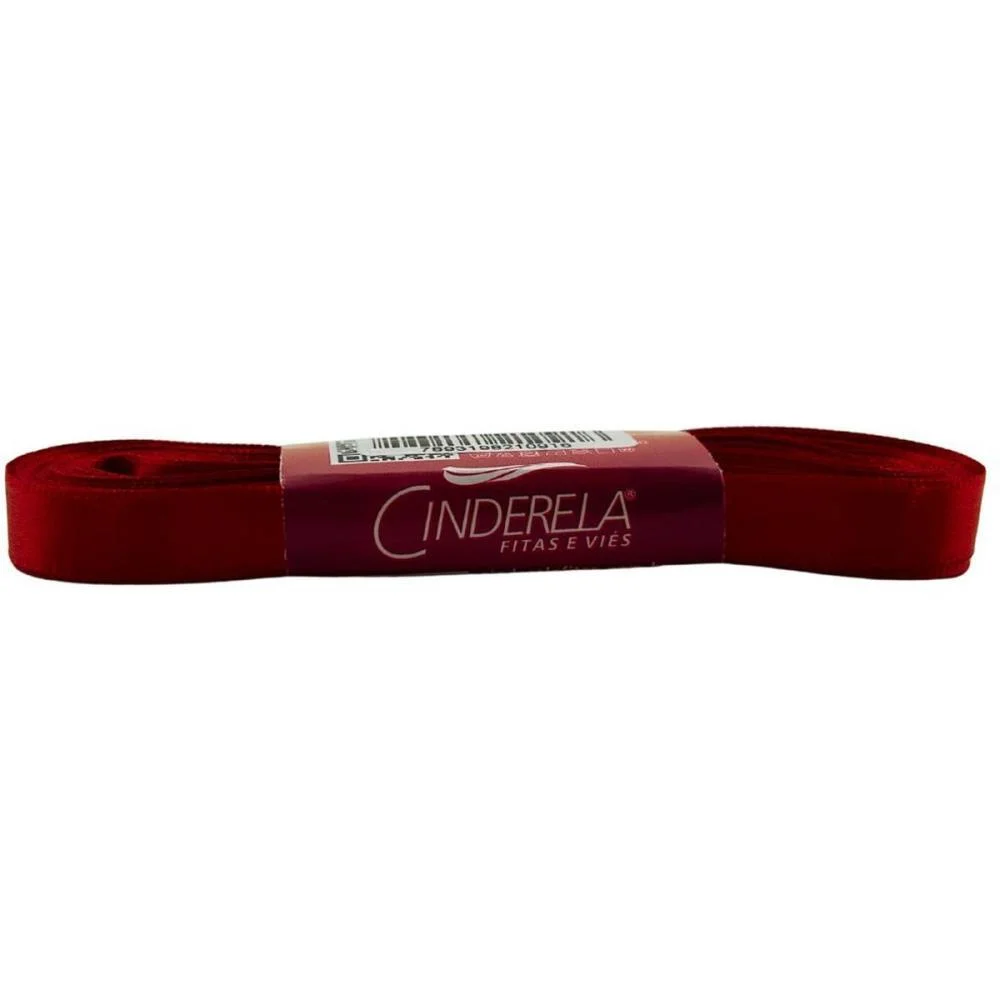 FITA DE CETIM 10MM 10M. VERMELHO CINDERELA (UNIDADE) - imagem 2