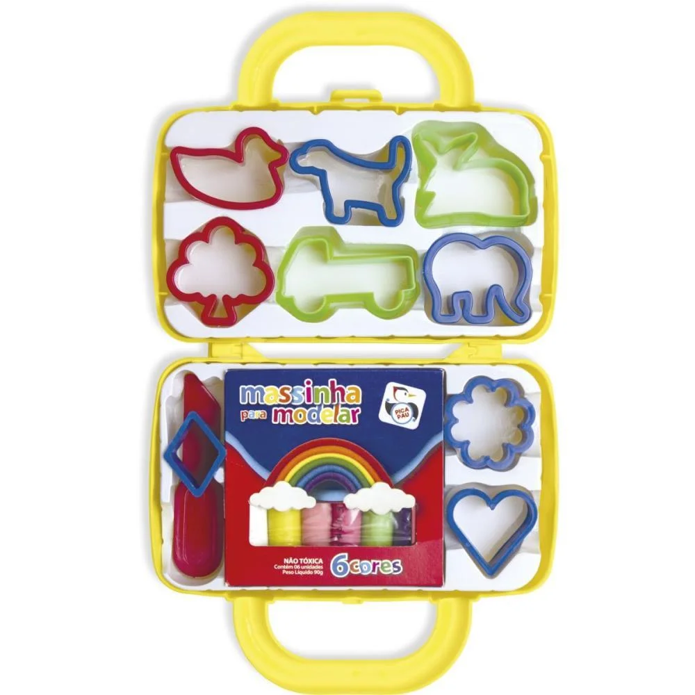 MASSA PARA MODELAR CRIATIVA MAO NA MASSA MALETINHA C/ACESS PICA PAU (UNIDADE) - imagem 2