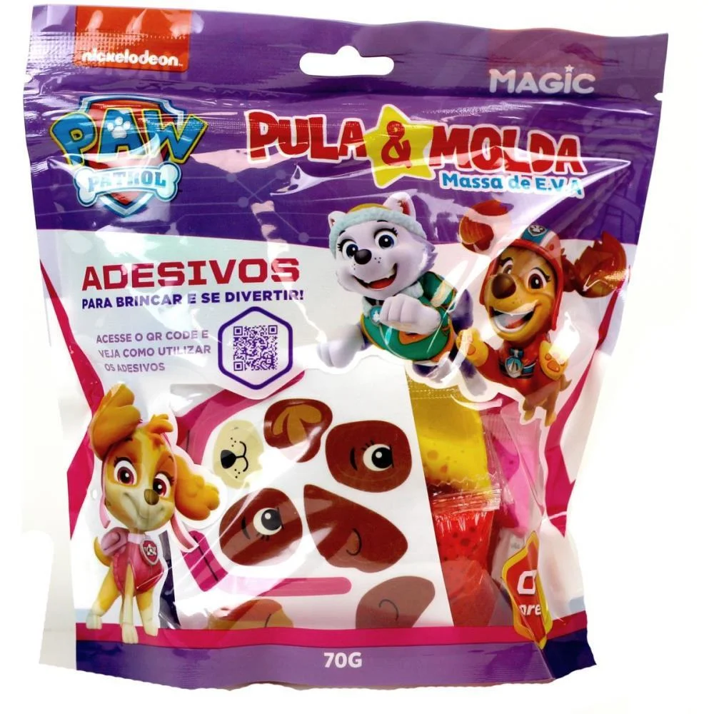 MASSA PARA MODELAR CRIATIVA PULA E MOLDA 70G SKYE 7CORES MAGIC KIDS (UNIDADE) - imagem 5