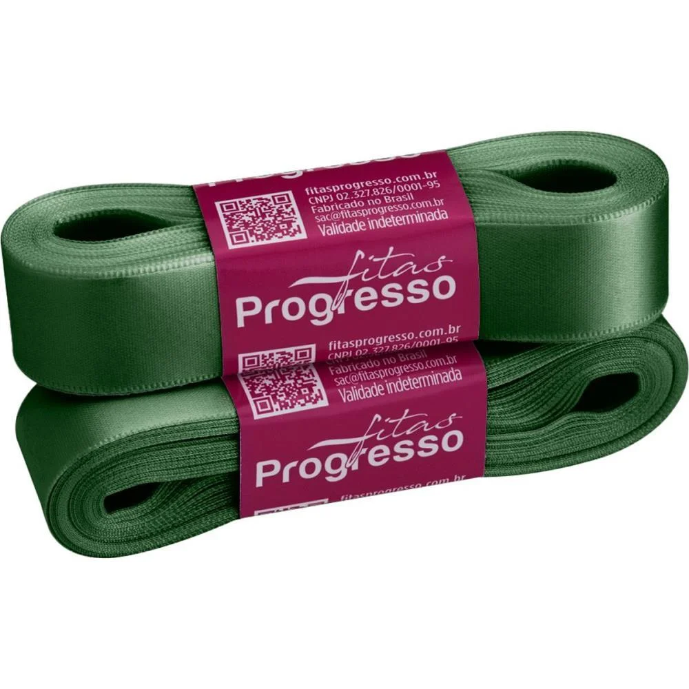FITA DE CETIM 22MM 10M. VERDE OLIVA 2059 FITAS PROGRESSO (UNIDADE) - imagem 2