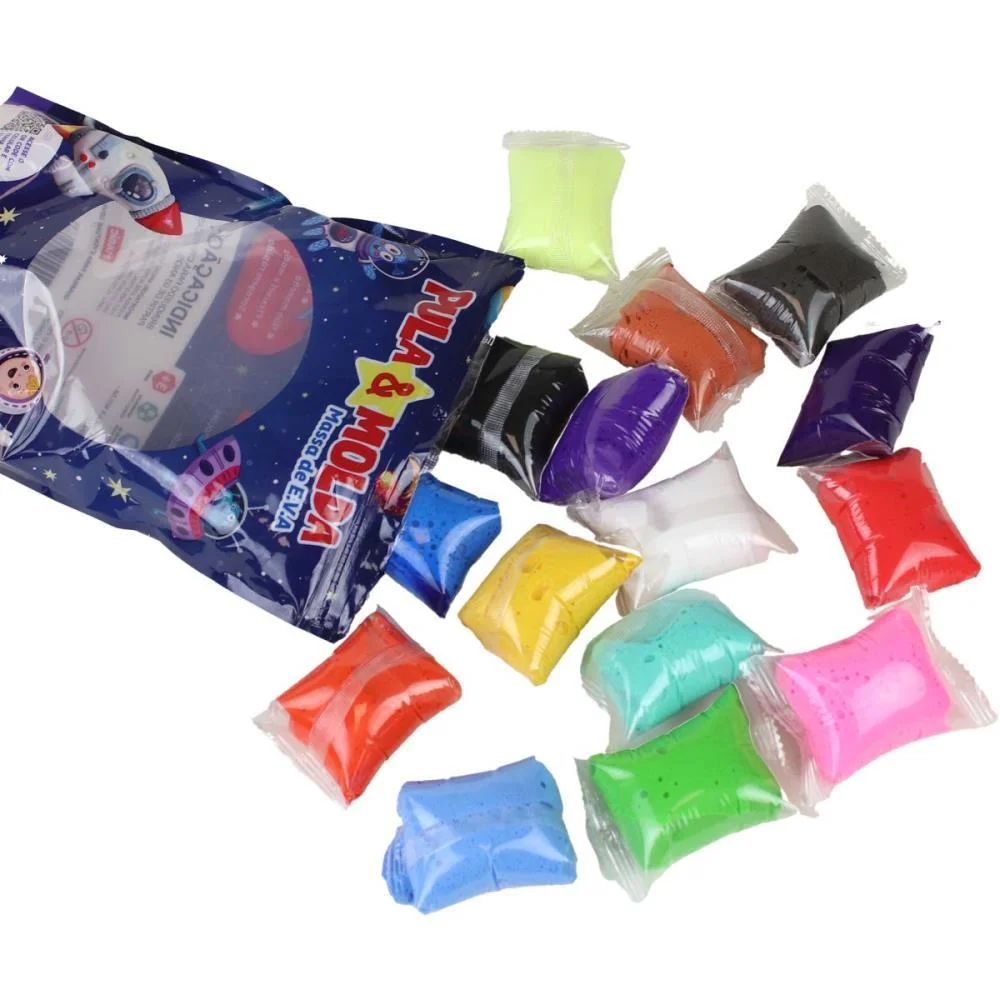 MASSA PARA MODELAR CRIATIVA PULA E MOLDA 150G ESPAÇO 15COR MAGIC KIDS (UNIDADE) - imagem 5