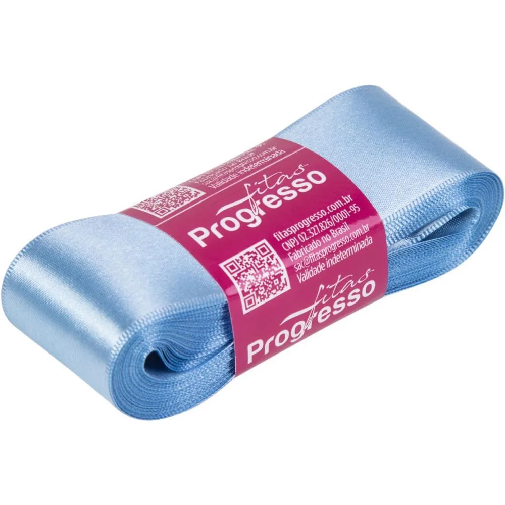FITA DE CETIM 38MM 10M. AZUL CELESTE 246 FITAS PROGRESSO (UNIDADE) - imagem 2