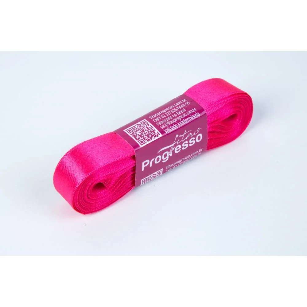 FITA DE CETIM 15MM 10M. ROSA NEON 279 FITAS PROGRESSO (UNIDADE) - imagem 3