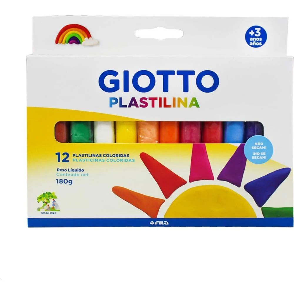 MASSA PARA MODELAR GIOTTO 12CORES PLASTILINA 180G CANSON (UNIDADE) - imagem 3