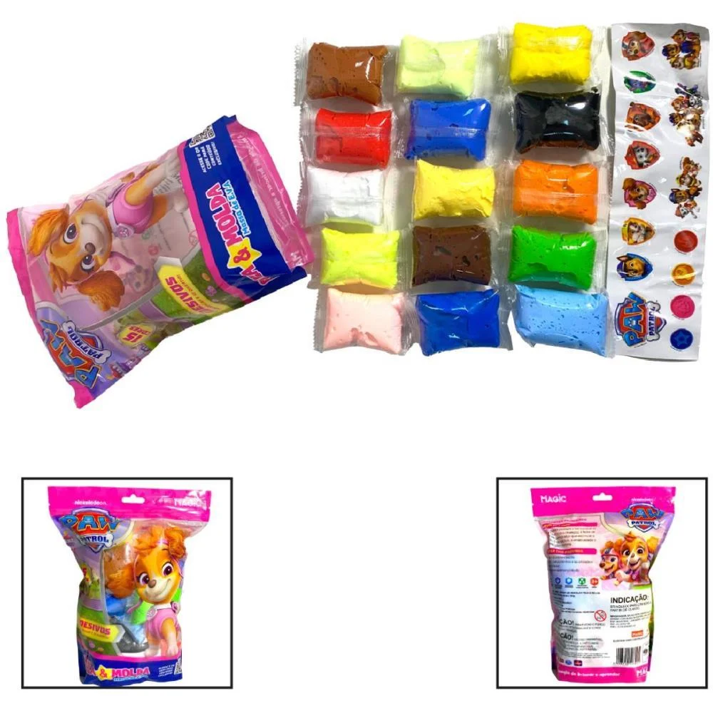 MASSA PARA MODELAR CRIATIVA P.CANINA SKYE 150G C/ADESIVOS MAGIC KIDS (UNIDADE) - imagem 2