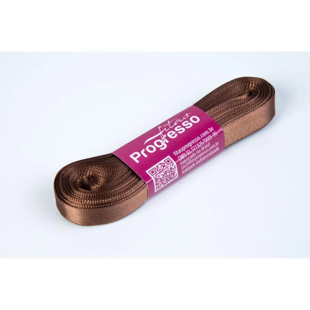 FITA DE CETIM 10MM 10M. MARROM 391 FITAS PROGRESSO (UNIDADE) - imagem 3