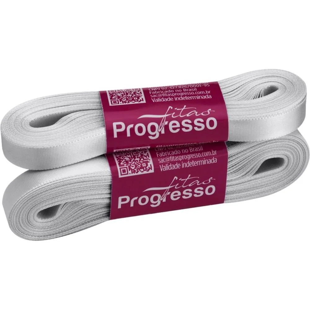 FITA DE CETIM 10MM 10M. CINZA CLARO 2028 FITAS PROGRESSO (UNIDADE) - imagem 2