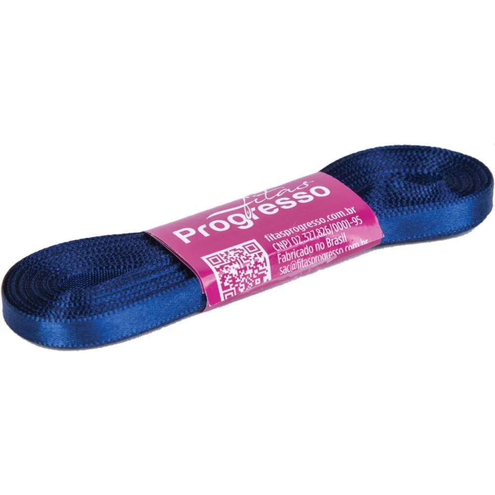 FITA DE CETIM 07MM 10M. AZUL MARINHO 215 FITAS PROGRESSO (UNIDADE) - imagem 2