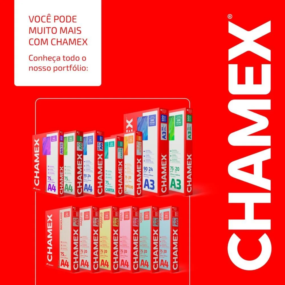 PAPEL SULFITE A3 CHAMEX 75G 500 FLS CHAMEX (PACOTE) - imagem 6