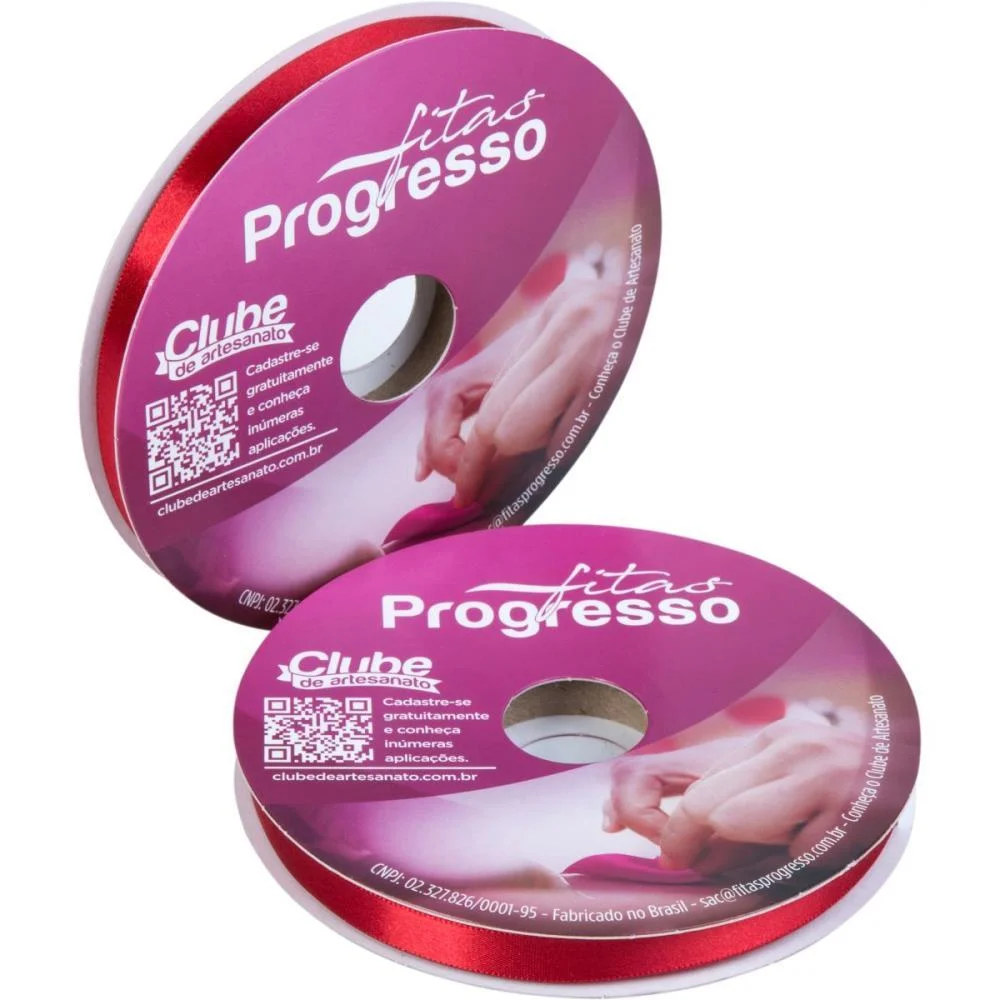 FITA DE CETIM 10MM 50M. VERMELHO 209 FITAS PROGRESSO (ROLO) - imagem 3