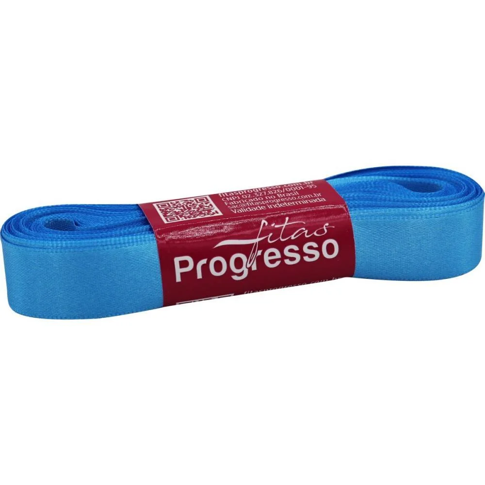 FITA DE CETIM 15MM 10M. AZUL MEDIO 1390 FITAS PROGRESSO (UNIDADE) - imagem 2