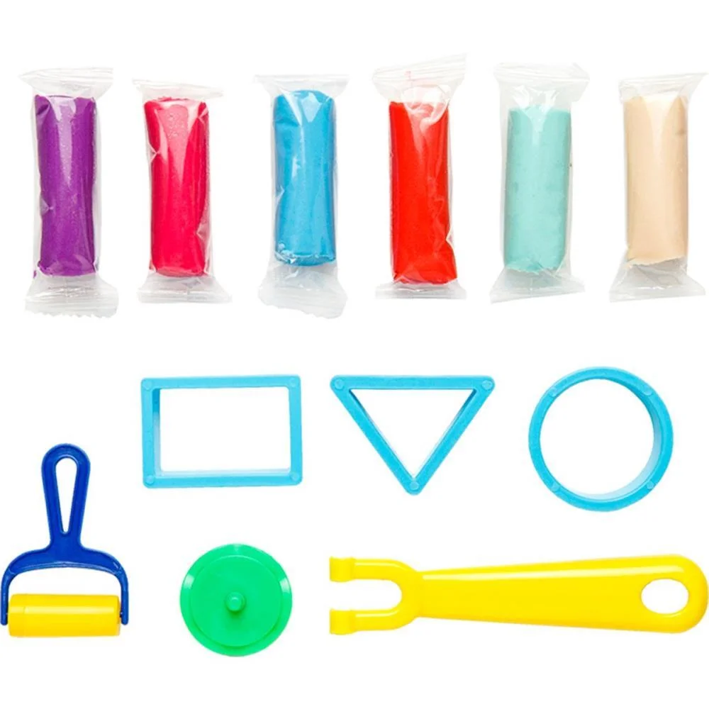 MASSA PARA MODELAR CRIATIVA GALAXIA 6CORES + 5 PECAS LEONORA (KIT) - imagem 4