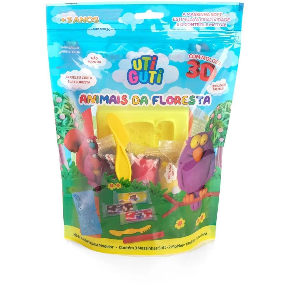 MASSA PARA MODELAR CRIATIVA KIT ANIMAIS FLORESTA UTIGUTI 7 CANSON (UNIDADE) - imagem 2
