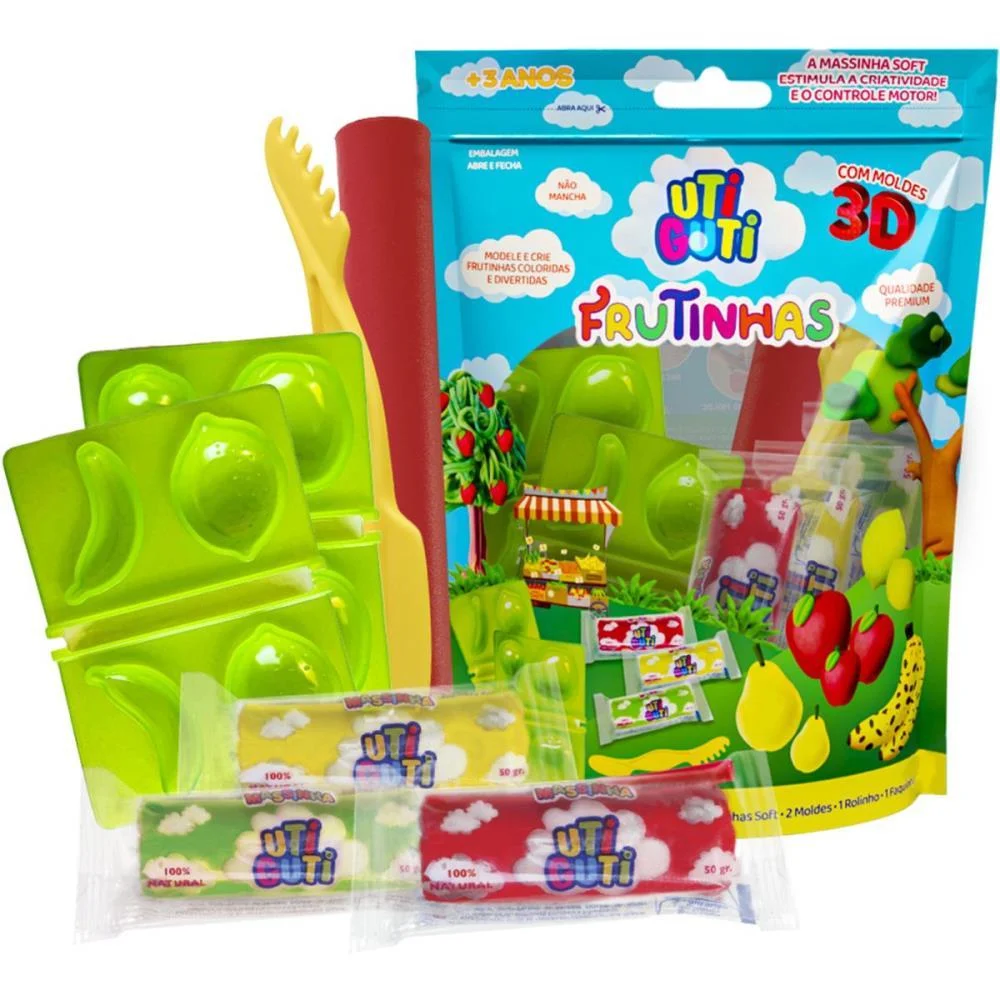 MASSA PARA MODELAR CRIATIVA KIT FRUTINHAS UTIGUTI 7PCS CANSON (UNIDADE) - imagem 4