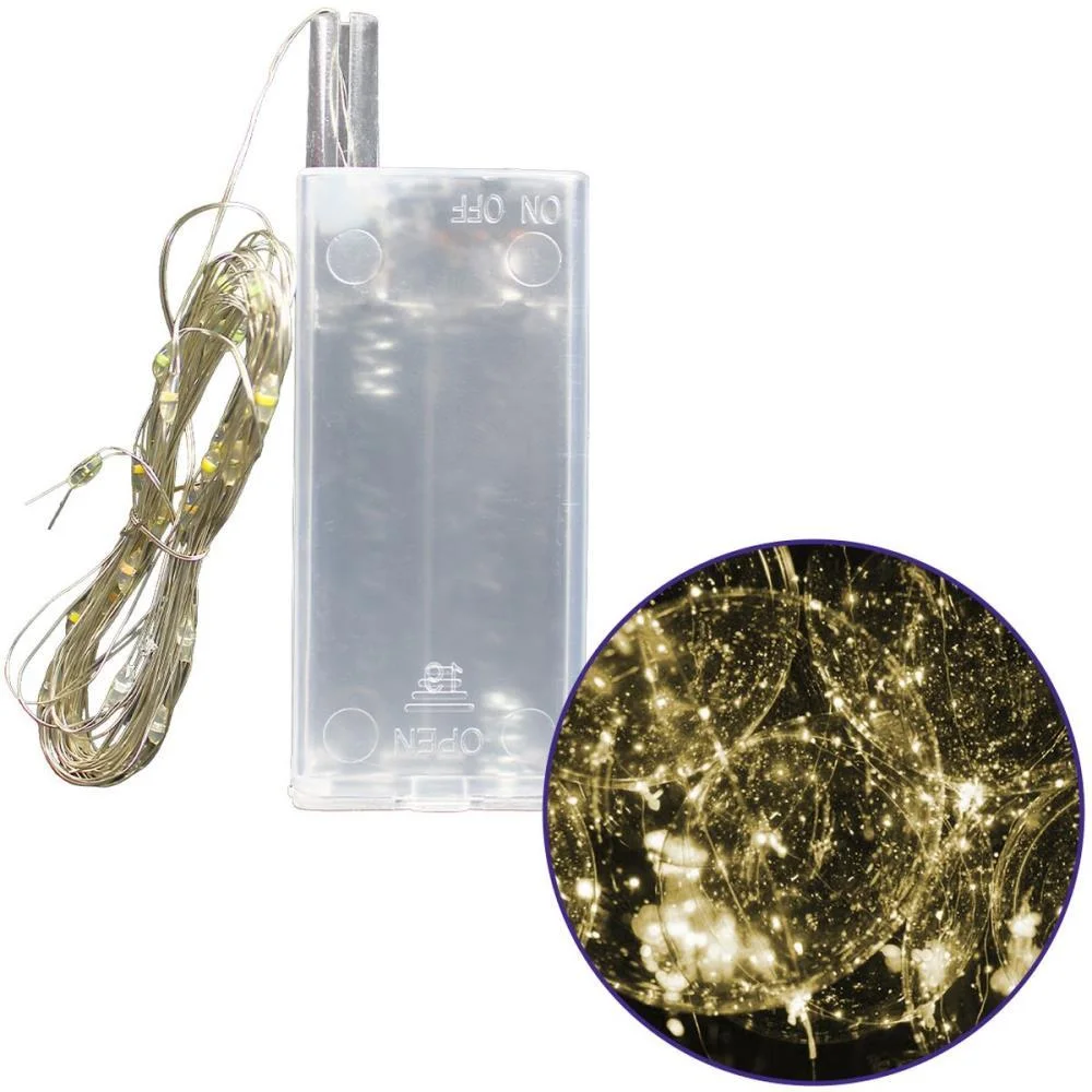 ARTIGO PARA DECORACAO FIO DE LED LUZ QUENTE 30LD 3MT KLF FESTAS (UNIDADE) - imagem 3