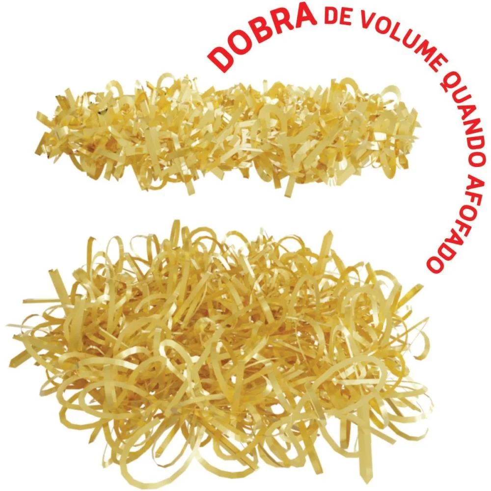 PALHA PARA DECORACAO BOPP VERMELHO 50G. EMFESTA (PACOTE) - imagem 4