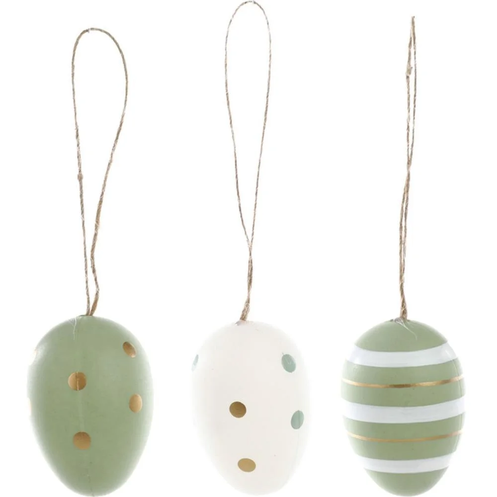 DECORACAO DE PASCOA OVINHOS DEC. VERDE/BRANCO 6CM CROMUS (PCT.C/09) - imagem 4