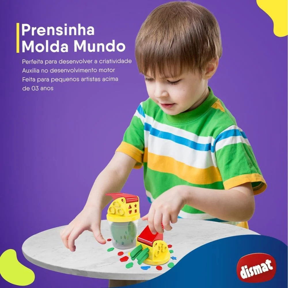 MASSA PARA MODELAR CRIATIVA PRENSINHA MOLDA MUNDO DISMAT (UNIDADE) - imagem 4