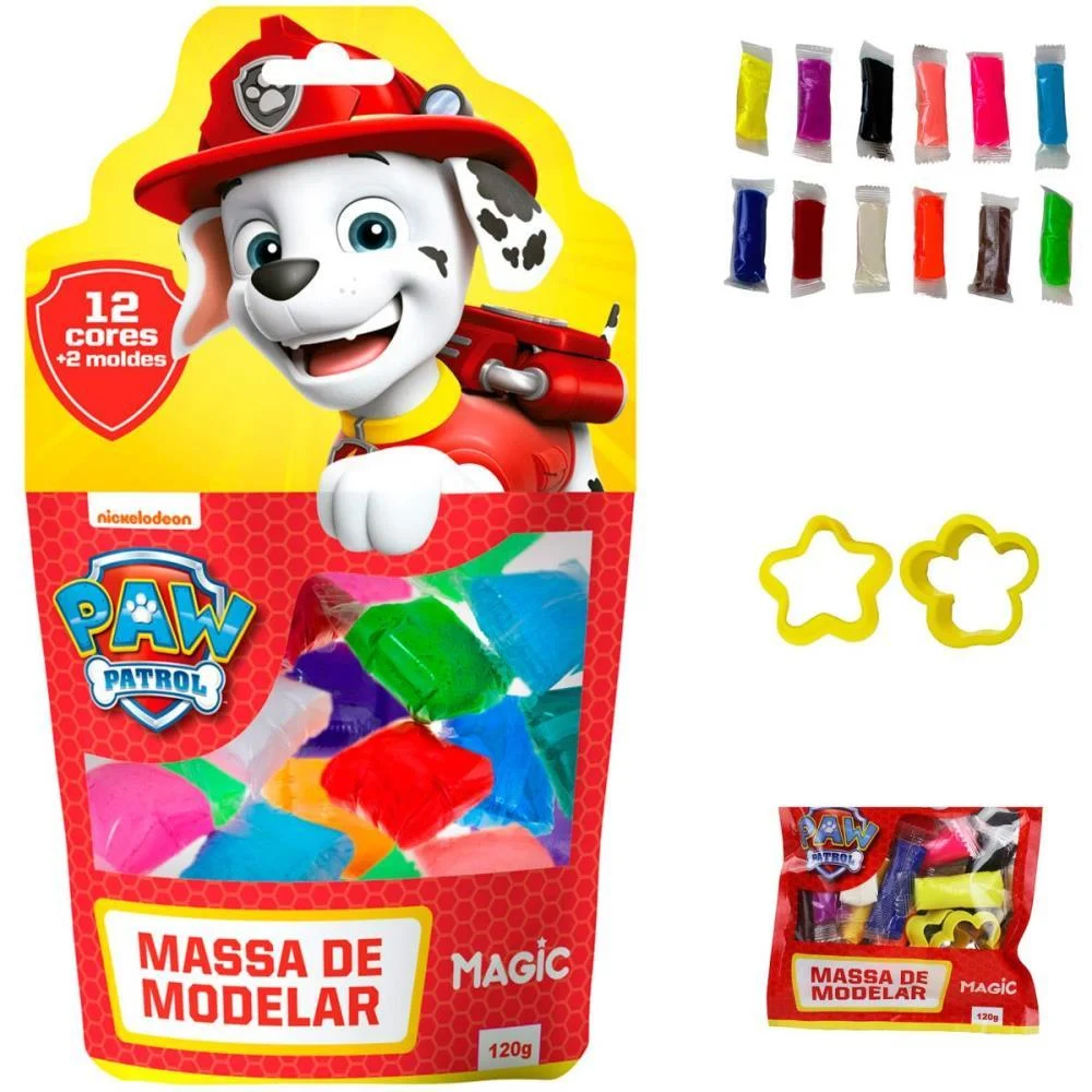 MASSA PARA MODELAR CRIATIVA P. CANINA MARSHALL 120G 12CORE MAGIC KIDS (UNIDADE) - imagem 2