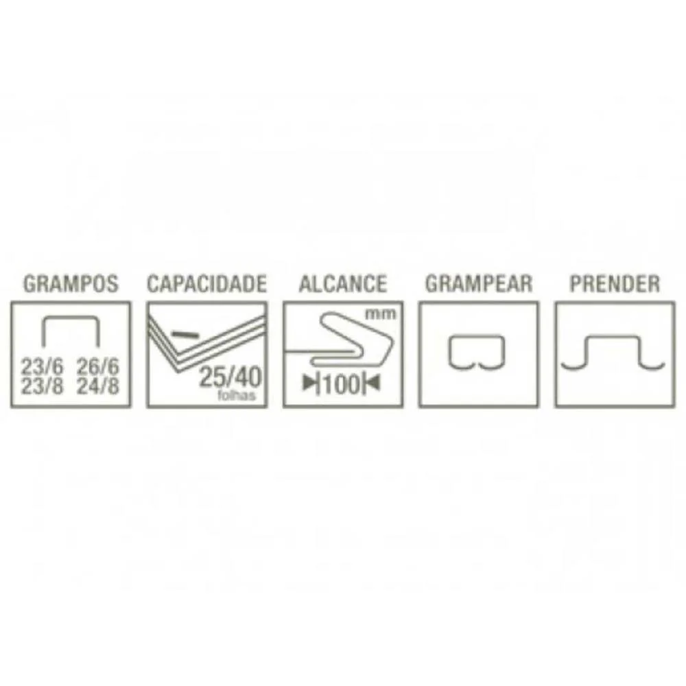 GRAMPEADOR METAL CIS C-15 CINZA MESA 40FLS. SERTIC (UNIDADE) - imagem 4